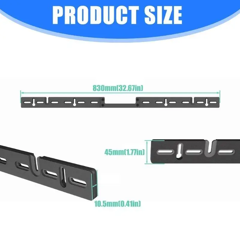 R53C Metall-Soundbar-Wandhalterung für Soundbar-Lautsprecher, hängende Wandhalterung, Lärm reduzieren Hörerlebnis – Detail 6
