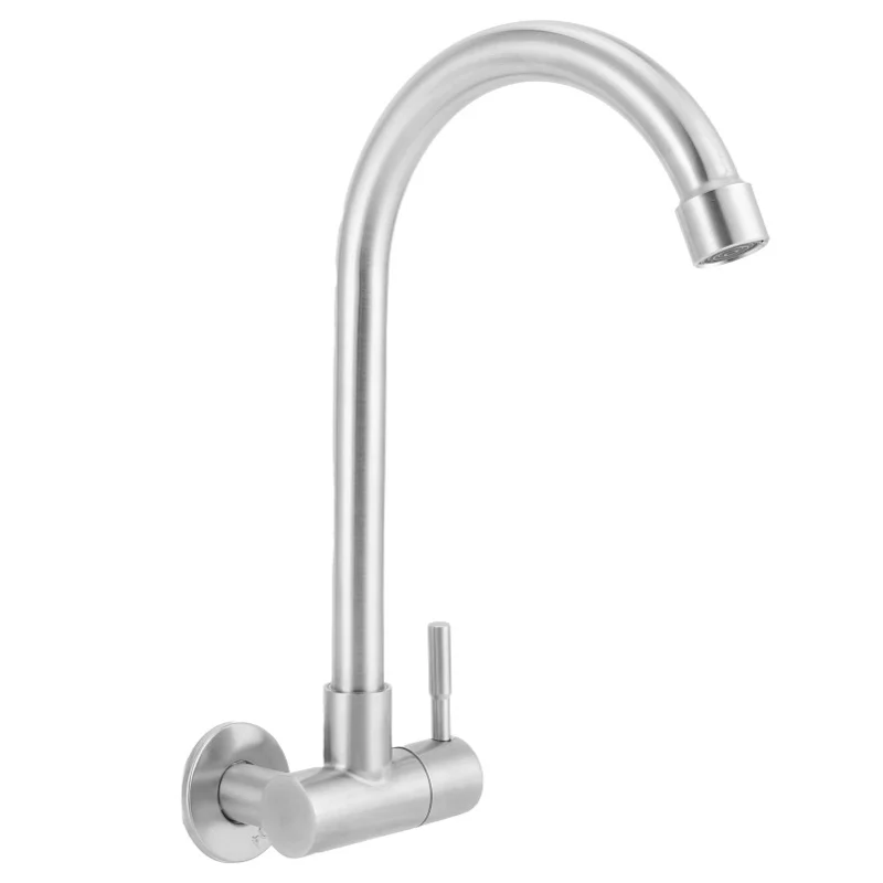 

G1/2 Sink Faucet Wall-In 360 Degree Rotating Water Tap Single Handle For Kitchen Bar Bathroom