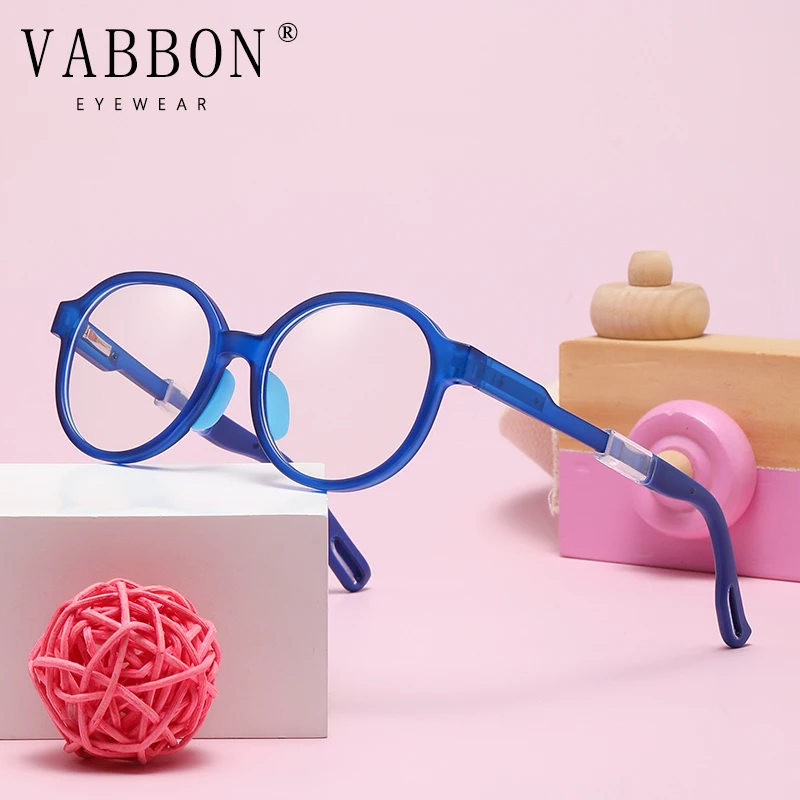 Vabbon Anti-Blue Light Kidsren's Prescription Glasses High Quality Youth Radiation-Proof Optical Glasses Tr Silicone Goggles Photochromic Glasses Tr206