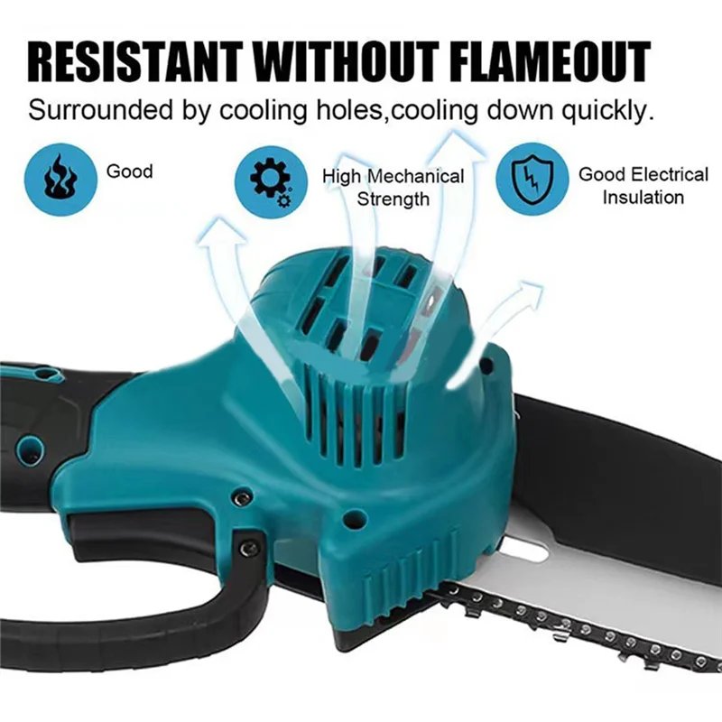 ABRW-4Inch Brushless Chainsaw  Cordless Electric Chain Saw Handheld Pruning Shears Garden Cutting Toos  For  18V Battery