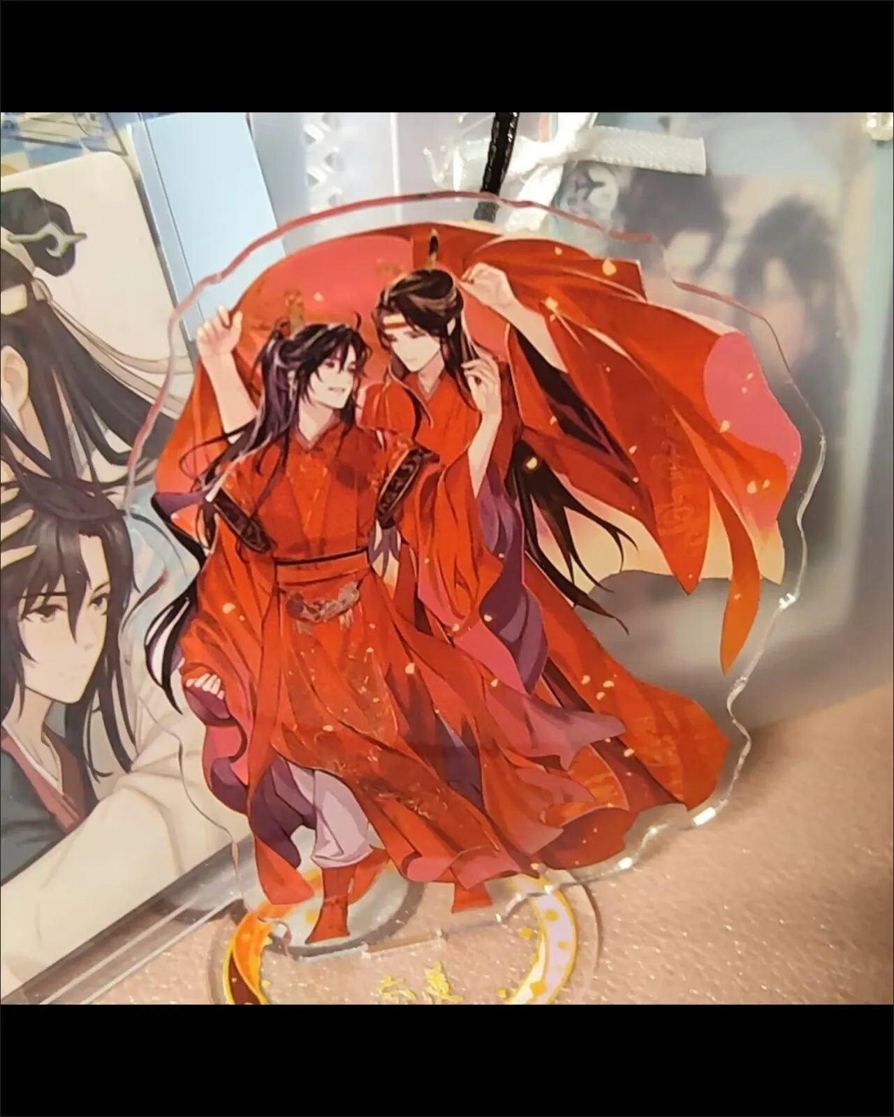 「悪魔の道のマスター」LAN Wangji Wei Wuxian、クリエイティブなアクリル製スタンディングサイン、レベルデスクトップ装飾コレクションとギフト