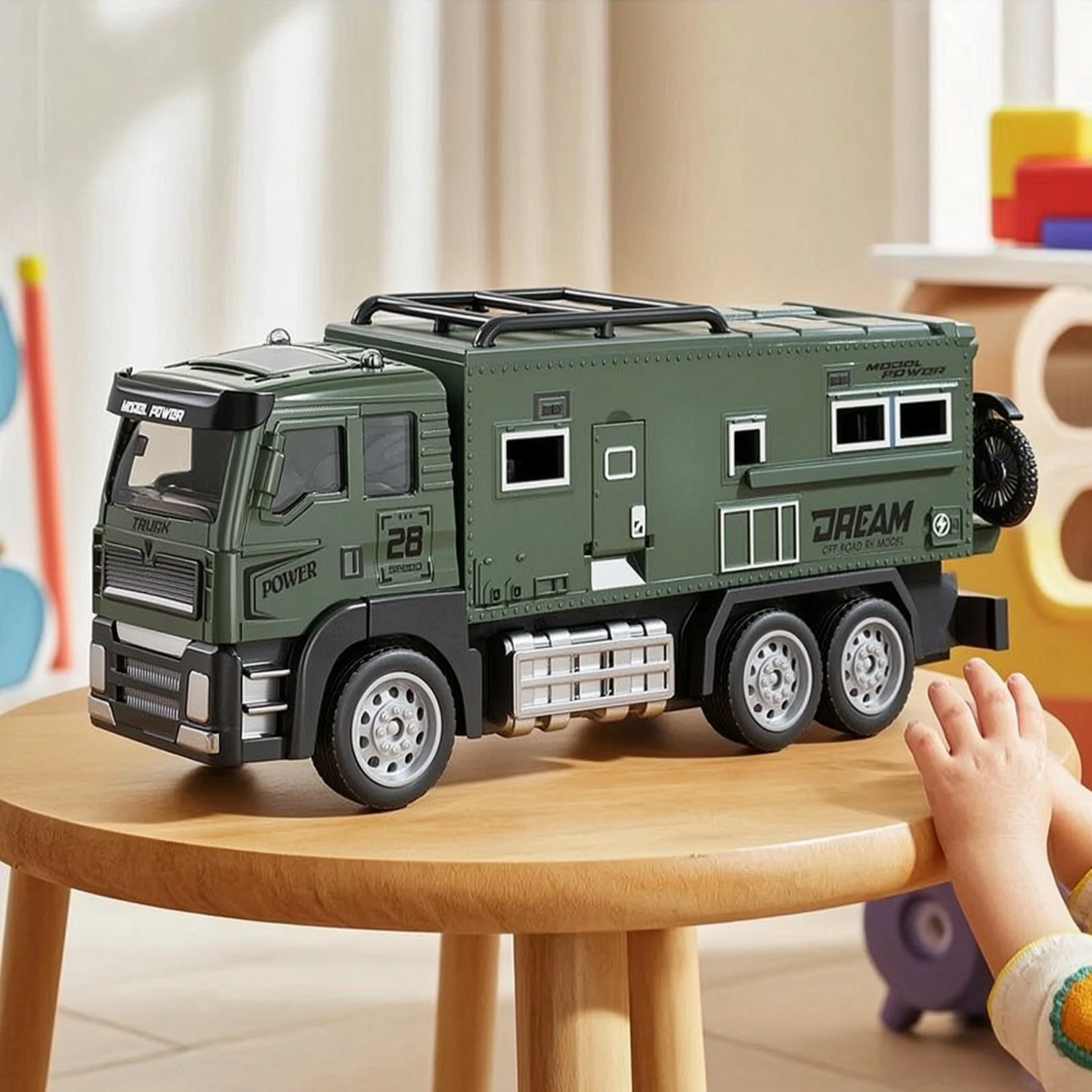 diecast-truck-inertial-glide-toy-truck-with-roof-rack-die-cast-alloy-for-children-playroom-sandbox