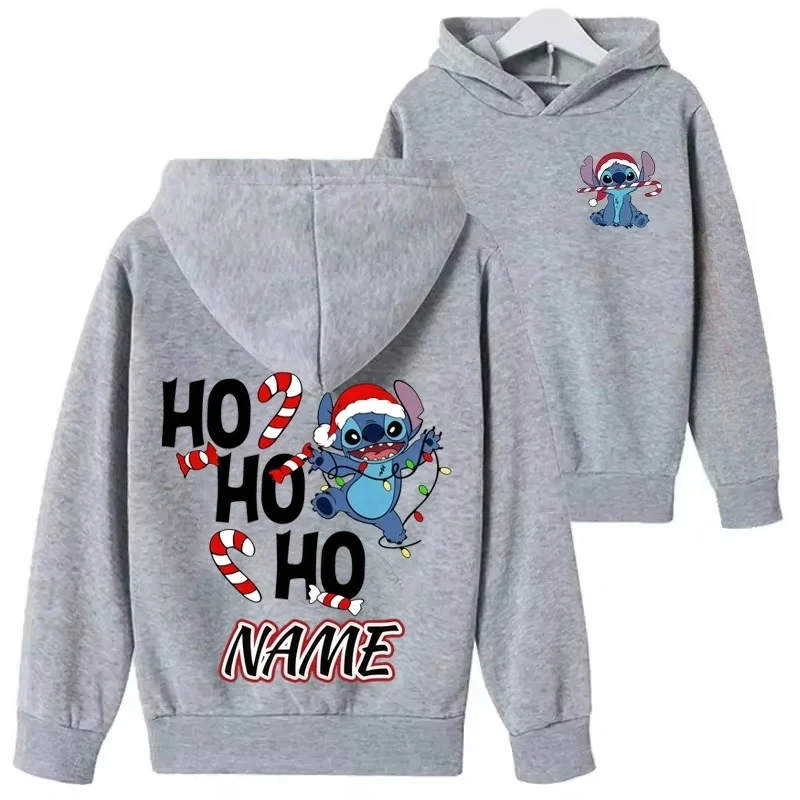 Potdemiel Honey Jar Disney Cute Stitch Christmas Series سترة عصرية ملابس دافئة للأولاد والبنات في الخريف والشتاء