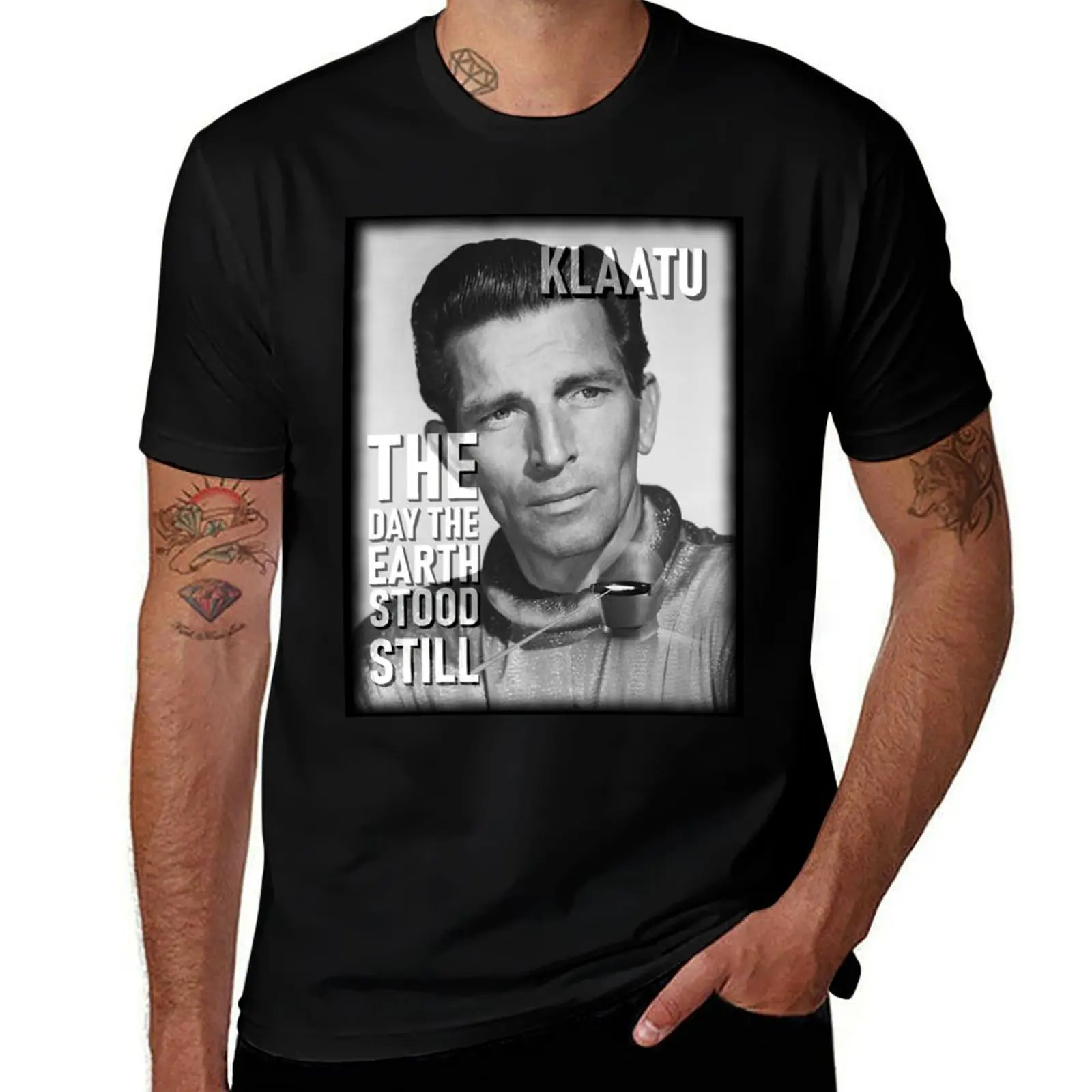 

Michael Rennie As Klaatu - The Day the Earth Stood Still. T-Shirt Basic Casual Wear Short Sleeve Top
