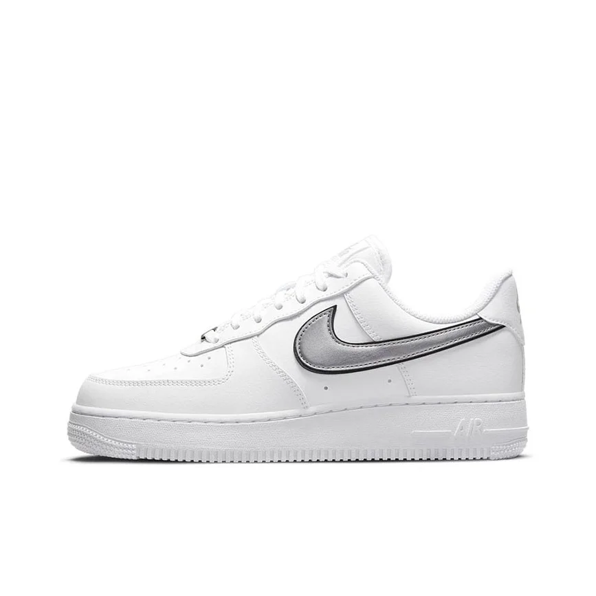 

Женские кроссовки Nike Air Force 1 Low '07 Essential White Metallic Silver Black DD1523-100
