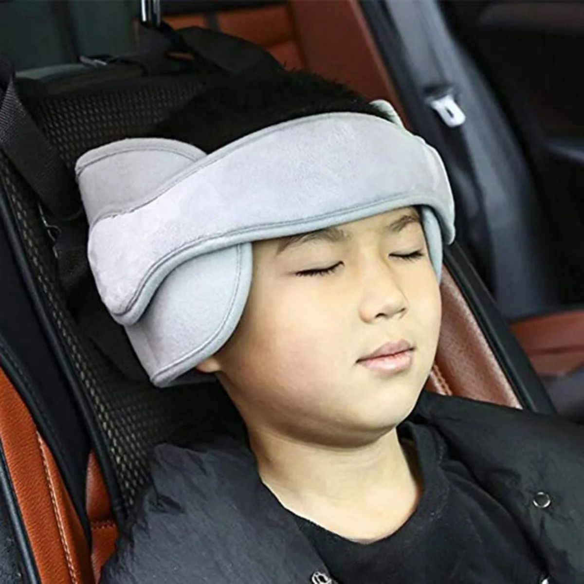 STONEGO Kopfstützgürtel für Babyautositz – verstellbarer Kopfgurt aus Baumwolle zum schlafenden Kind, Sicherheits-Kopfschutz für Kinder