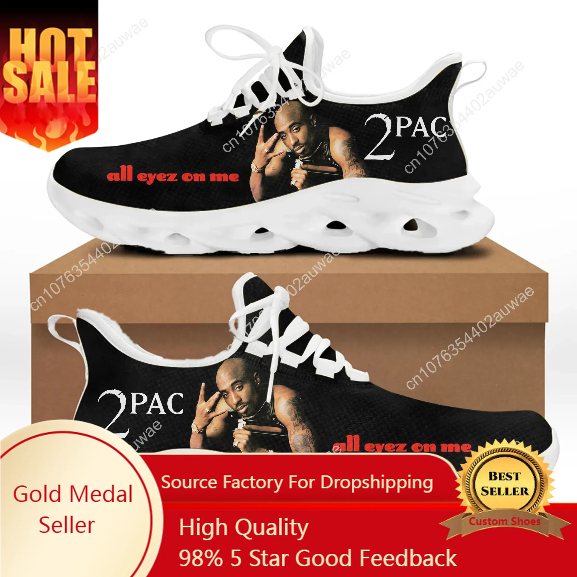 

2Pac Tupac Rap All Eyez on Me Sports Shoes Mens Womens Teenager Kids Children Sneakers Casual Custom High Quality Couple Shoes