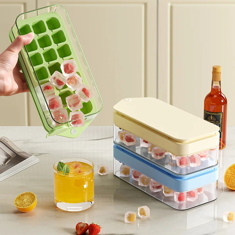 

Food Grade Press Ice Grid Mold Household Quick Ice Making Small Storage Box Quick Frozen Ice Cubes Make Ice Grid