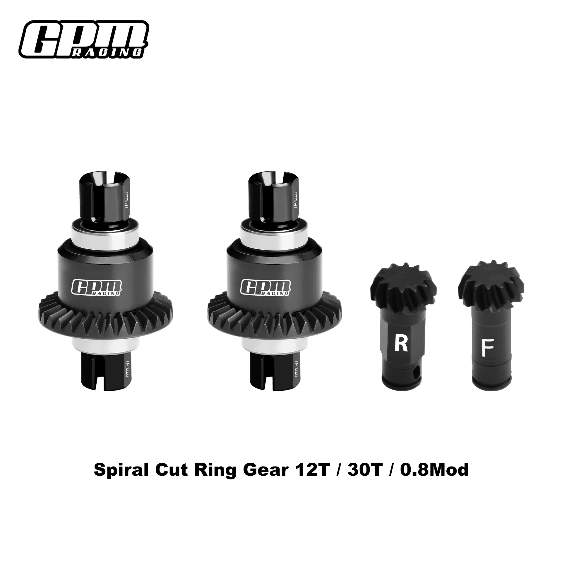 Front Rear Differential 12/30T 0.8Mod 4140 Carbon Steel for ARRMA 1/18 Granite 1/14 Typhon 1/16 Mojave GROM RC Car Upgrade Part