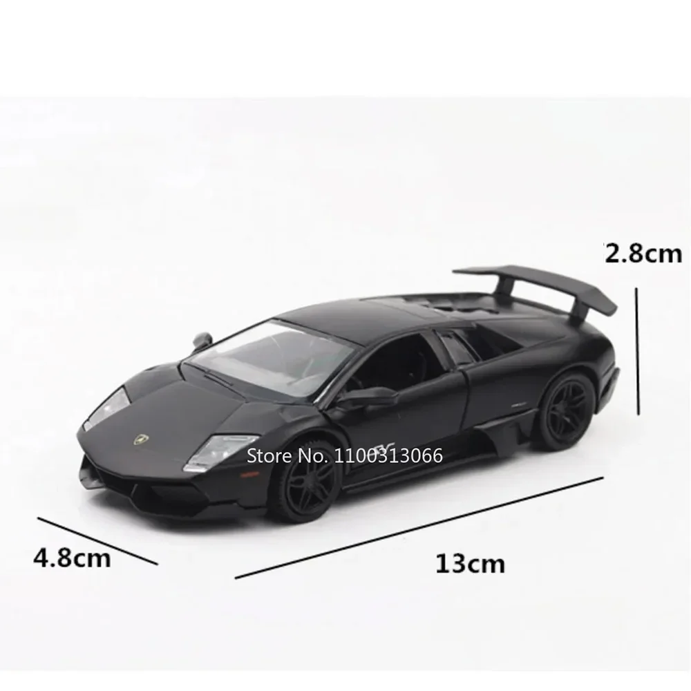 Lamborghini – voiture chauve-souris en alliage moulé sous pression, modèle de portes ouvertes, voitures de sport avec véhicule rétractable, cadeaux de Festival pour enfants, échelle 1:36
