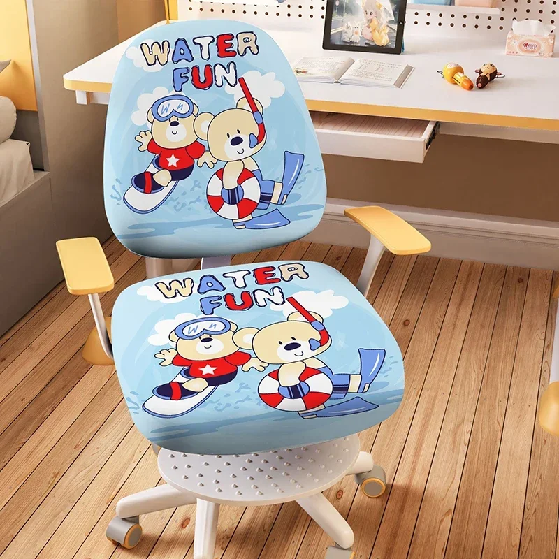 

2Pcs/set Elastic Gaming Armchair Computer Chair Cover Office Chair Slipcover Cartoon print Split Seat Covers for Living Room new
