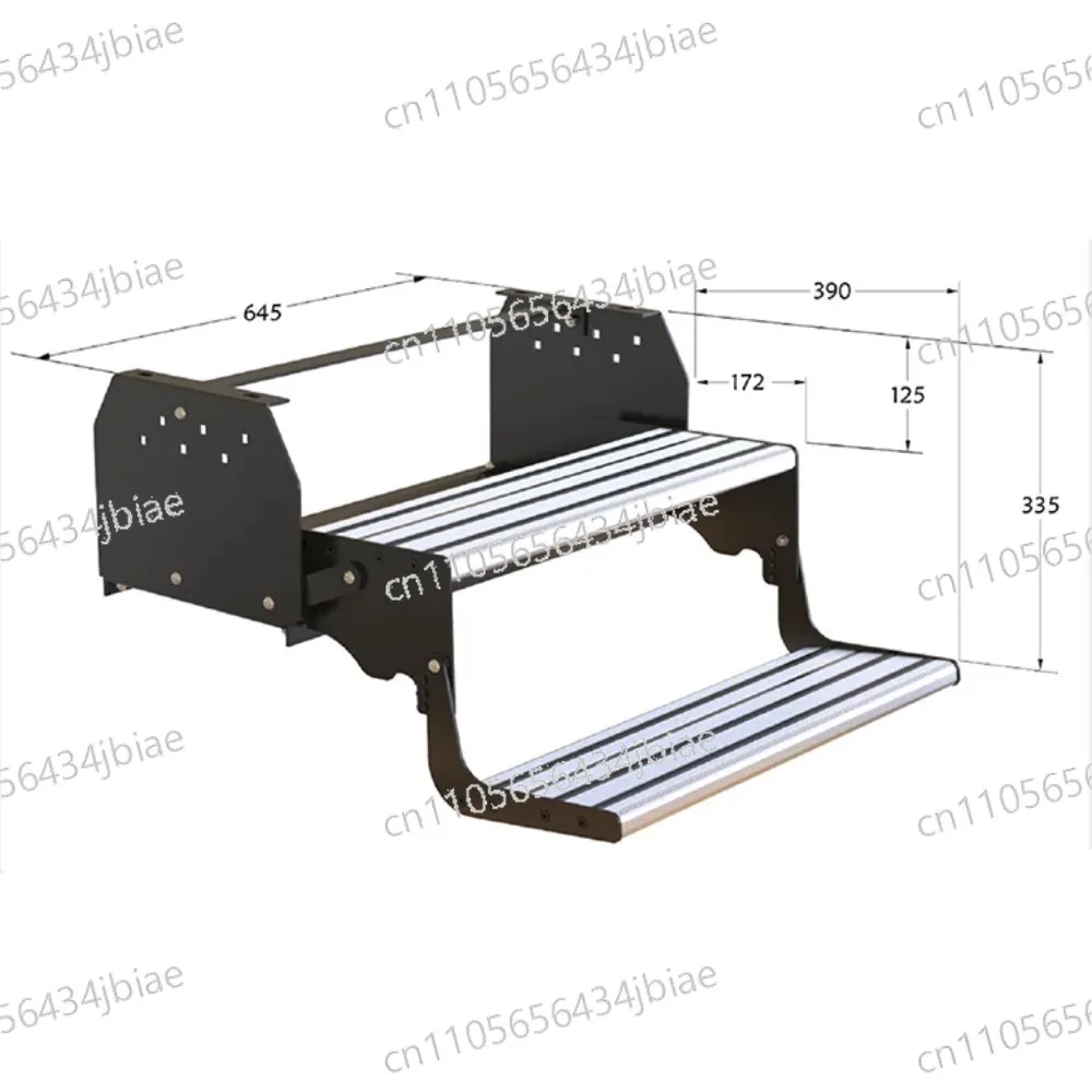 Manual for Camper Motorhome Trailers Caravan Wholesale Three-Step Outdoor Aluminum Alloy Steel RV Stairs Drop Folding