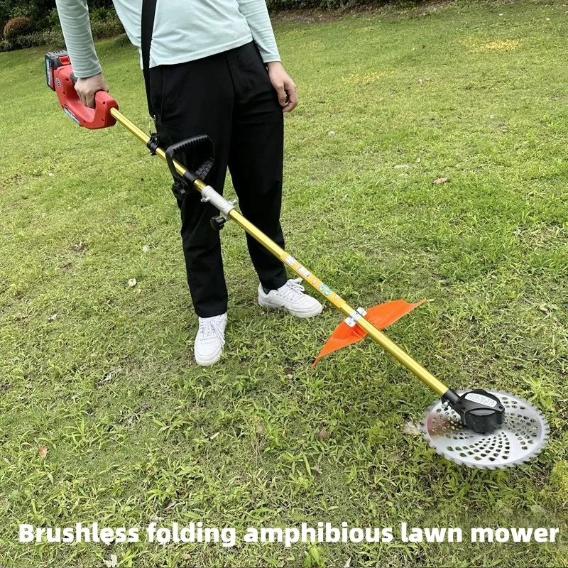 Brushless Folding Dual-Purpose Electric Lawn Mower Desbrozadora Batería Tagliaerba Batteria Podkaszarka Akumulatorowa Do Trawy
