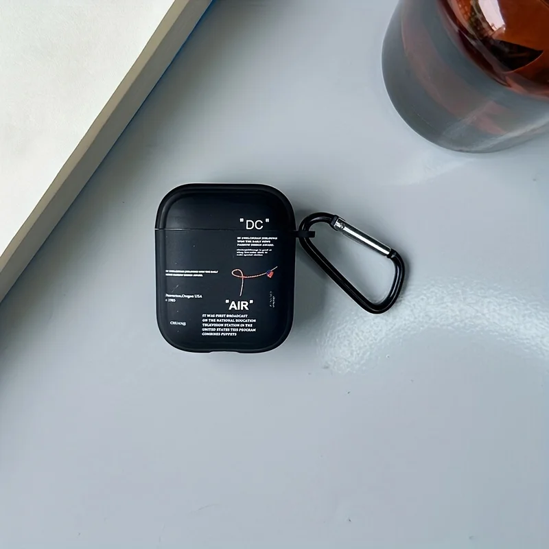 For Aipods Case Fits Perfectly tpu  Apple Earphones black Case for Airpods 1 2 3 Pro 2 Case Cover With Keychain image 5