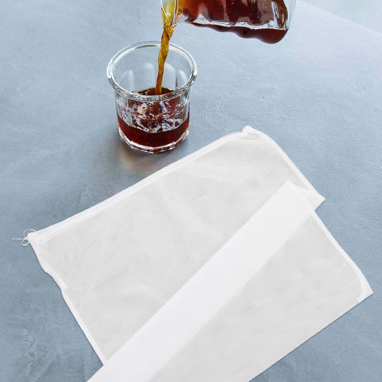 

Filter 26x22inch Polyester Strainer Reusable Brew for Juice Beer Making Mesh Straining Bag Drawstring Food Filtering Bag