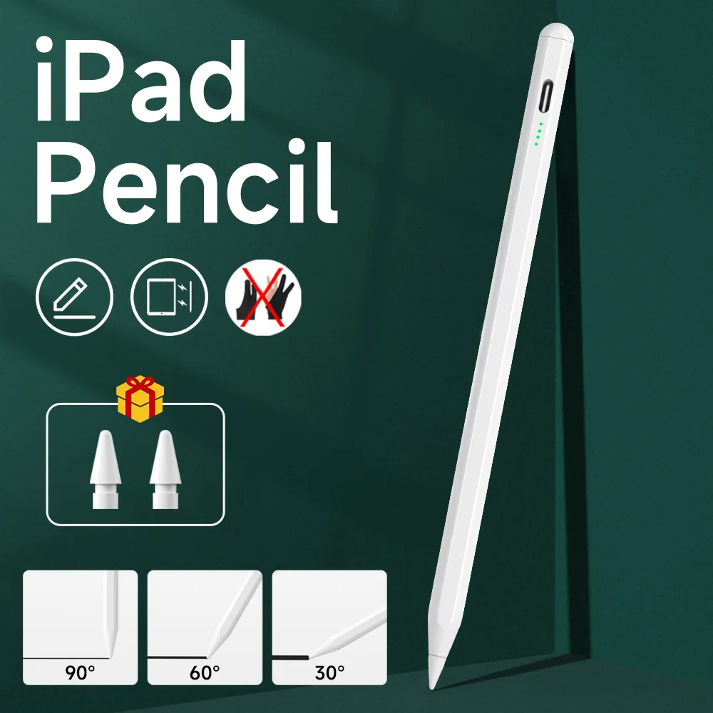 For Apple Pencil With Tilt Induction for iPad Pencil Palm Rejection Power Display Stylus Pen for iPad Accessories 2018-2022