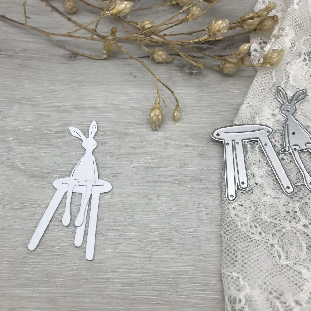 1pcs metal cutting dies cut die mold chair bunny decoration Scrapbook paper craft blade punch stencils dies