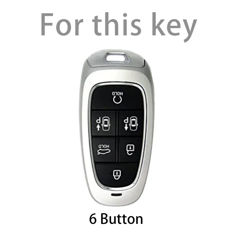 For Hyundai Sonata Sel Ev 6 Ev 8 IONIQ 5 NEXO Tucson Sonata 2020 Grandeur 2020 Sonata Limited 6 Buttons Tpu Car Key Case Cover