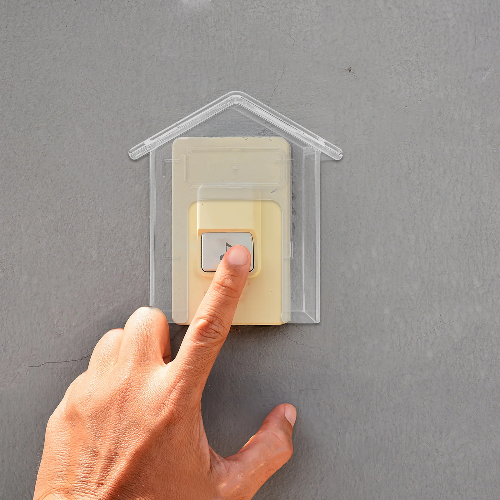 

Plastic Waterproof Doorbell Cover Transparent Rainproof Shield Long-Lasting Protection Box for Outdoor Indoor Home Office Use