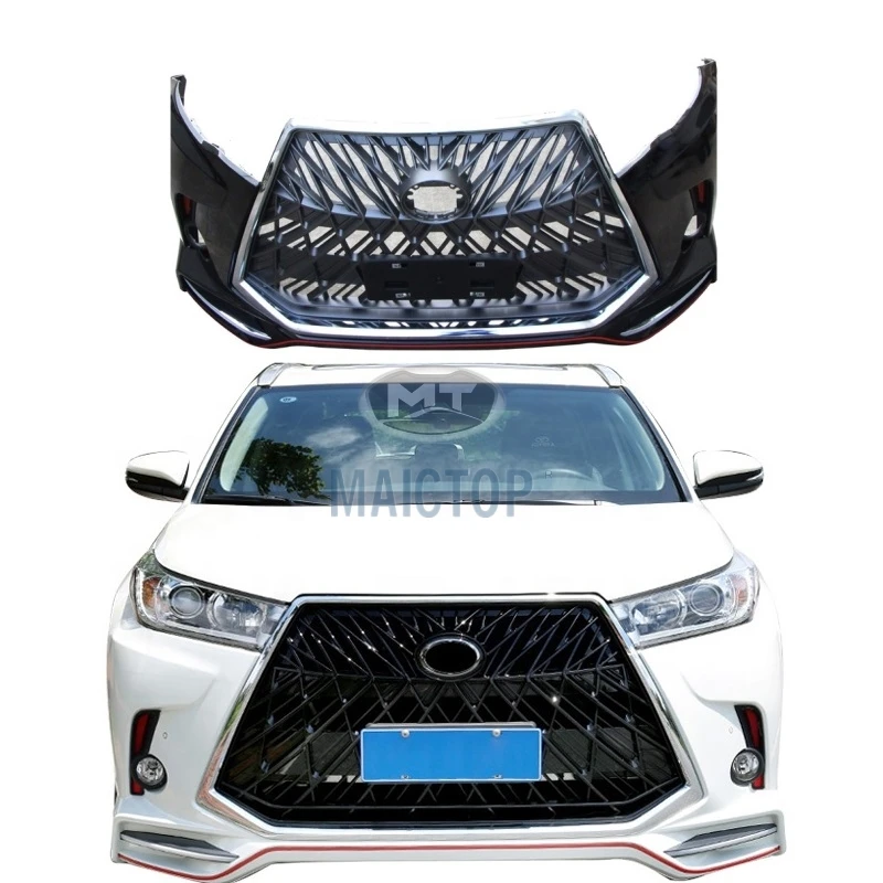 MAICTOP Car Accessories New Conversion Bumper Bodykit 2015-2019 for Highlander Body Kit  Standard Neutral Packing LX Style