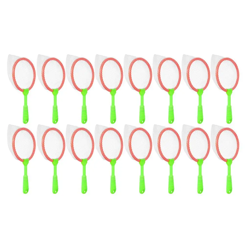 

16 Pcs Fishing Net Catching Toy 22cm Diameter Polyester Kids Plaything Baby Bath Party Favor Insect