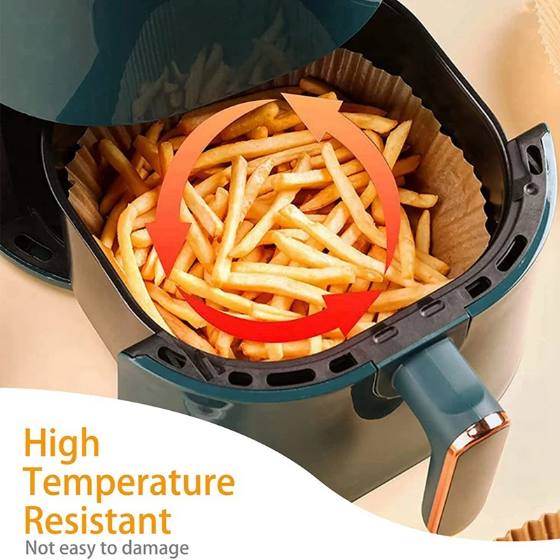 ABHU Air Fryer Disposable Paper Liner,150PCS Non-Stick Disposable Air Fryer Liners,Baking Paper For Air Fryer Oil-Proof