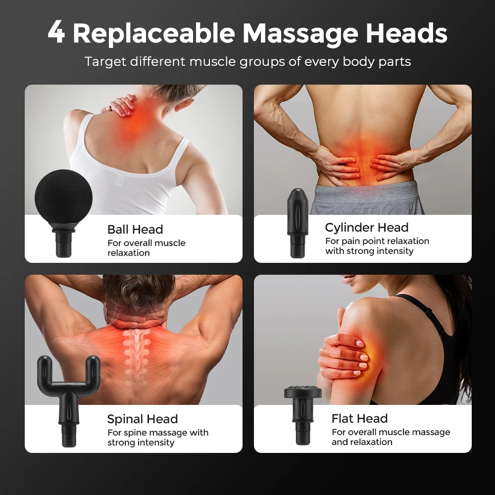 الذكية الكوع فآسيا بندقية 3 طرق و 6 التروس قابل للتعديل الأنسجة العميقة كامل الجسم الظهر العضلات الاسترخاء تدليك قرع المطرقة