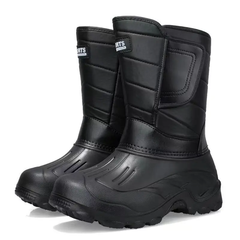 2026 Neue Herren-Winterstiefel Plattform-Schneestiefel Warme Dicke Plüsch-Wasserdichte Outdoor-Angel- und Arbeitsstiefel Übergrößen 40-46