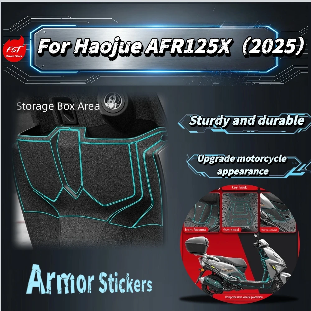 For Haojue AFR125X 2025 Full Coverage Armor Protective Sticker Anti‑Rub Foot Pad Surface Guard Decals Mod Accessories