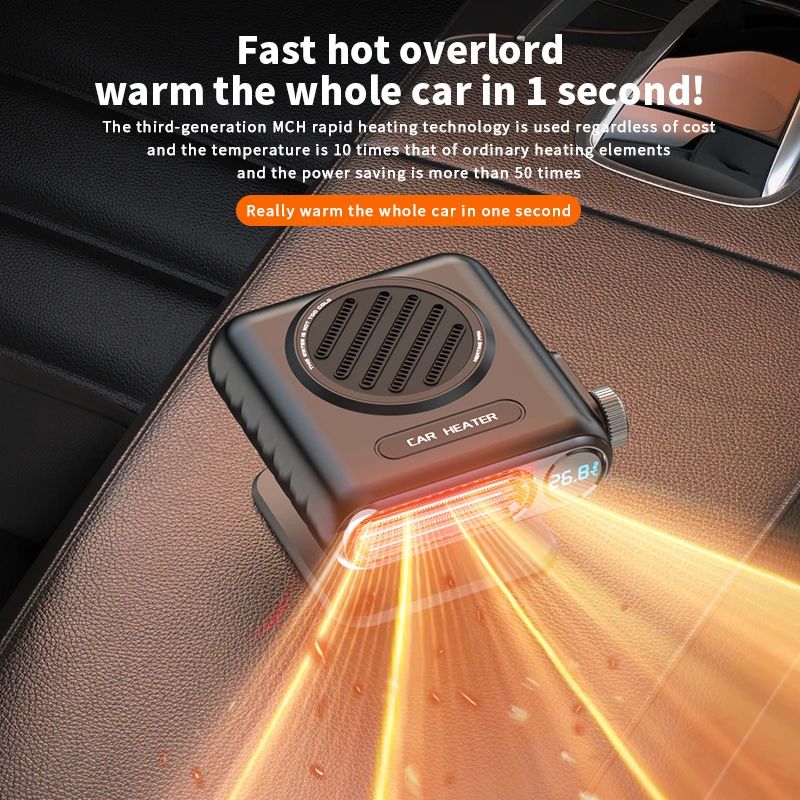 Xiaomi 12V24V Car Heater for Trucks SUV Rapid Heating with Defrosting & Demisting Smart Digital Display Safety Protection Winter