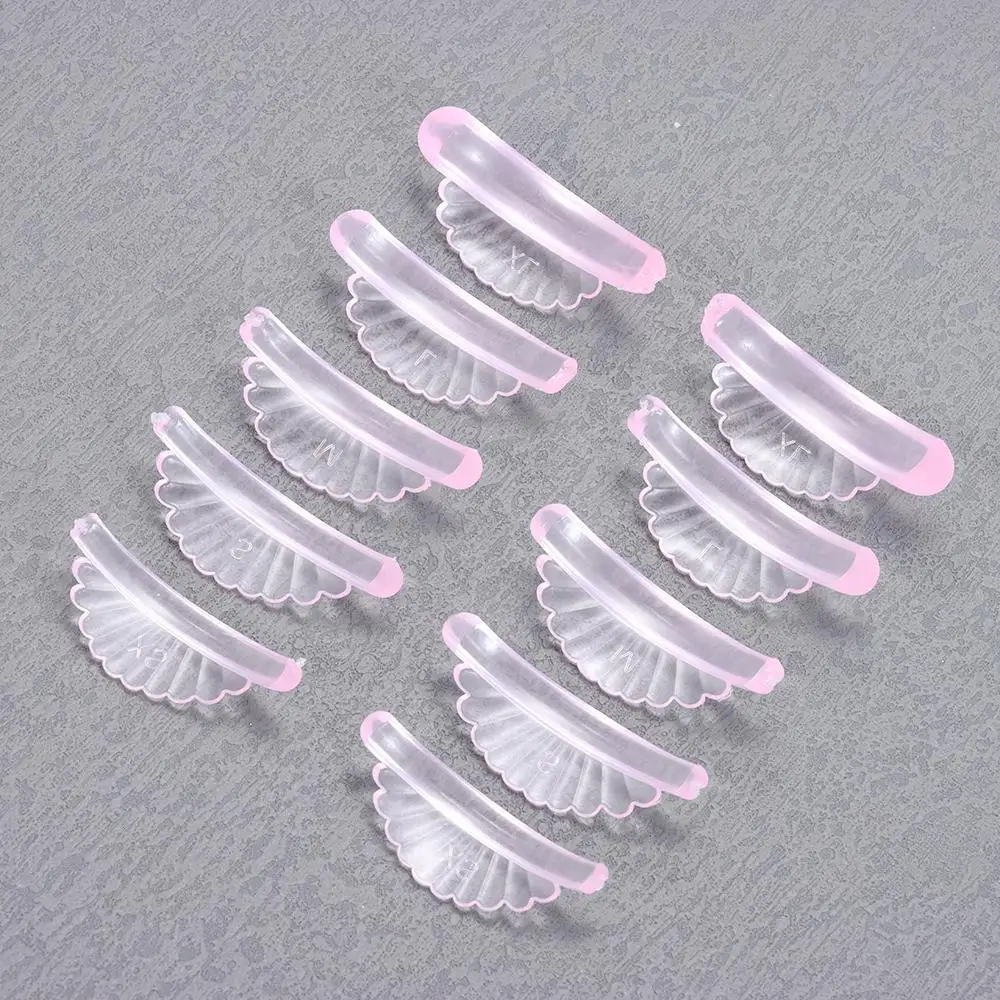 5Pairs Reusable Silicone Eyelash Perm Pads 3D Eyelash Curler Accessories Applicator Tools Sticky Lashes Rods Eyelash Extension