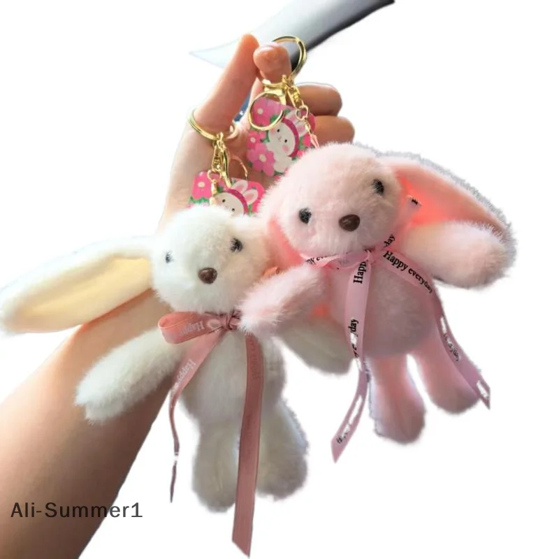 【E】 Chaveiro de pelúcia de coelho fofo, pingente de boneca Bonnie fofo para mochila e bolsa, presente de brinquedo de pelúcia macio