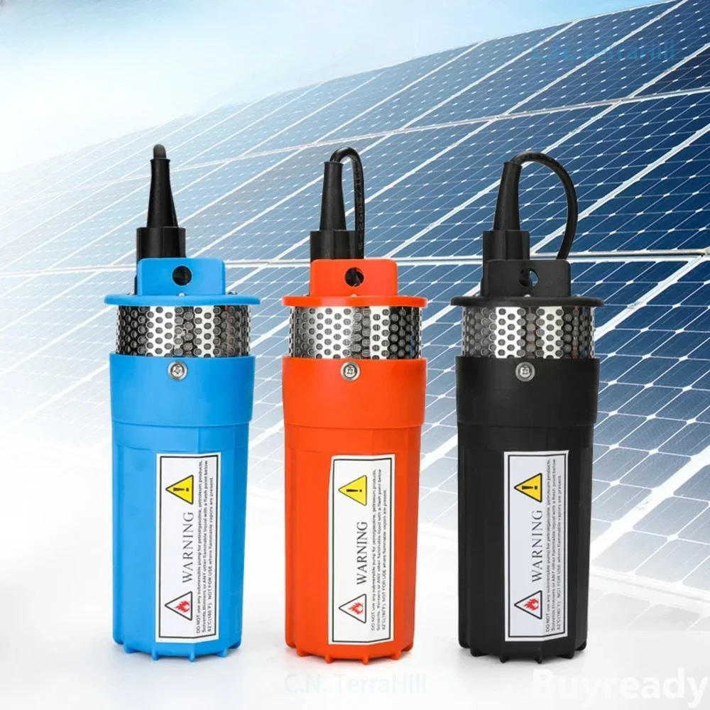 12V 24V Deep Well Submersible Pump 6L/min 70m Head Small Electric Water Pump for Solar Panel Irrigation