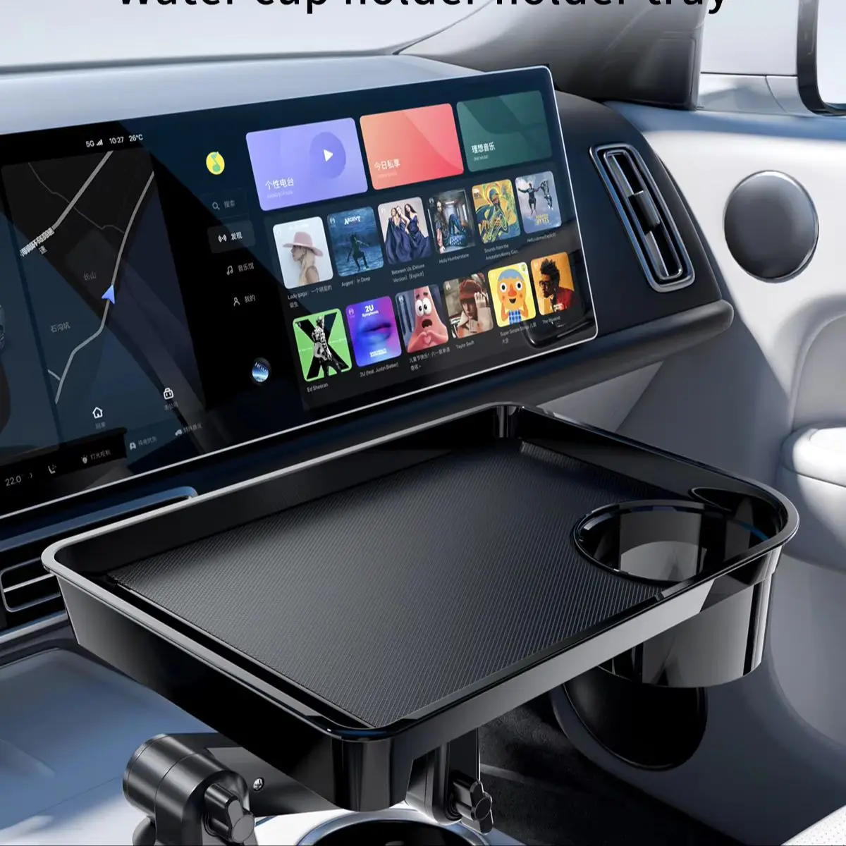 Multi Functional Dining Plate, Car Mounted Dining Plate. Cup Holder Tray Car Shock Resistant. Automotive Interior Accessories