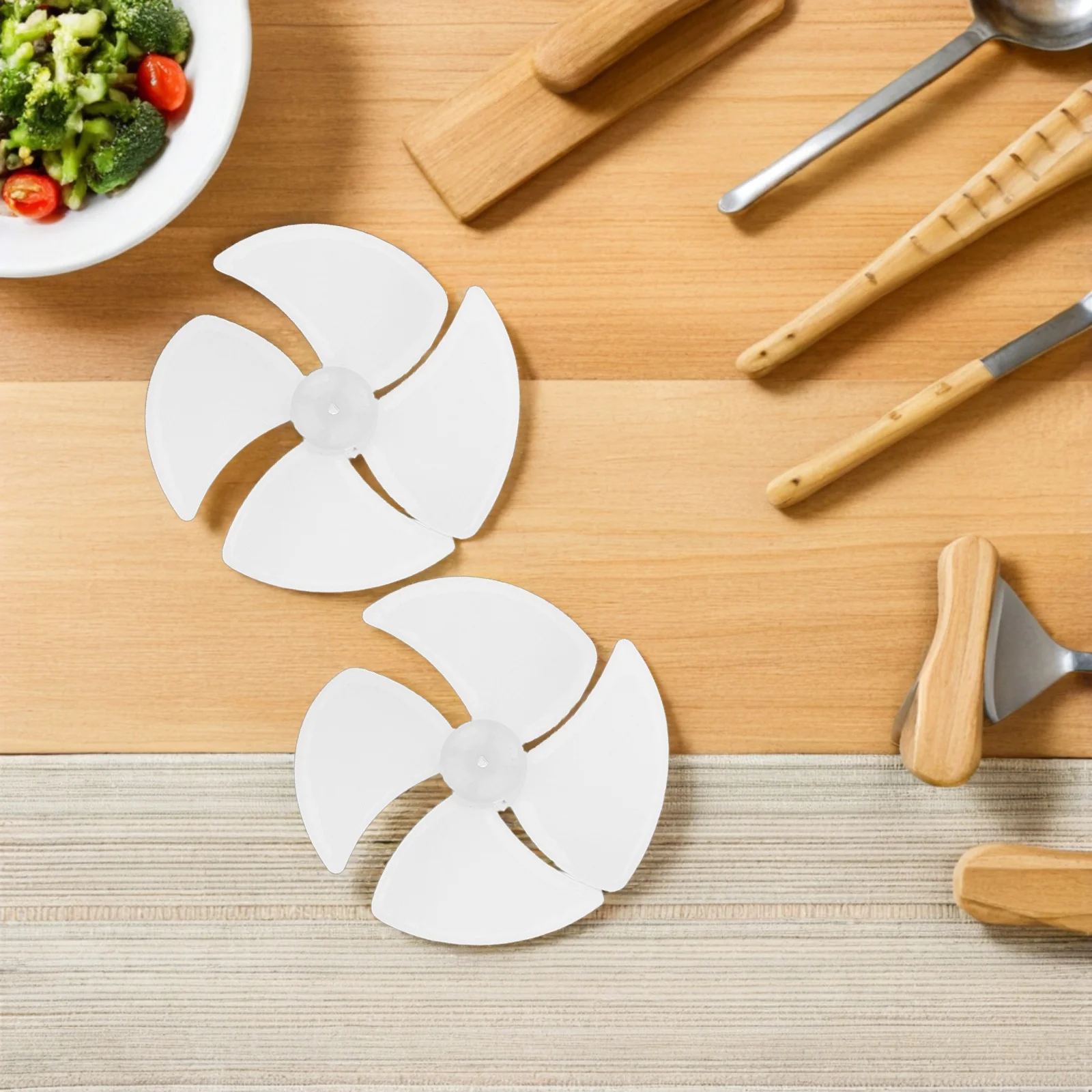 4 قطعة شفرة مروحة المحرك البلاستيكية استبدال شفرة مروحة مكثف الثقيلة لإصلاح أجزاء فرن الميكروويف عملية منخفضة الضوضاء سهلة #1
