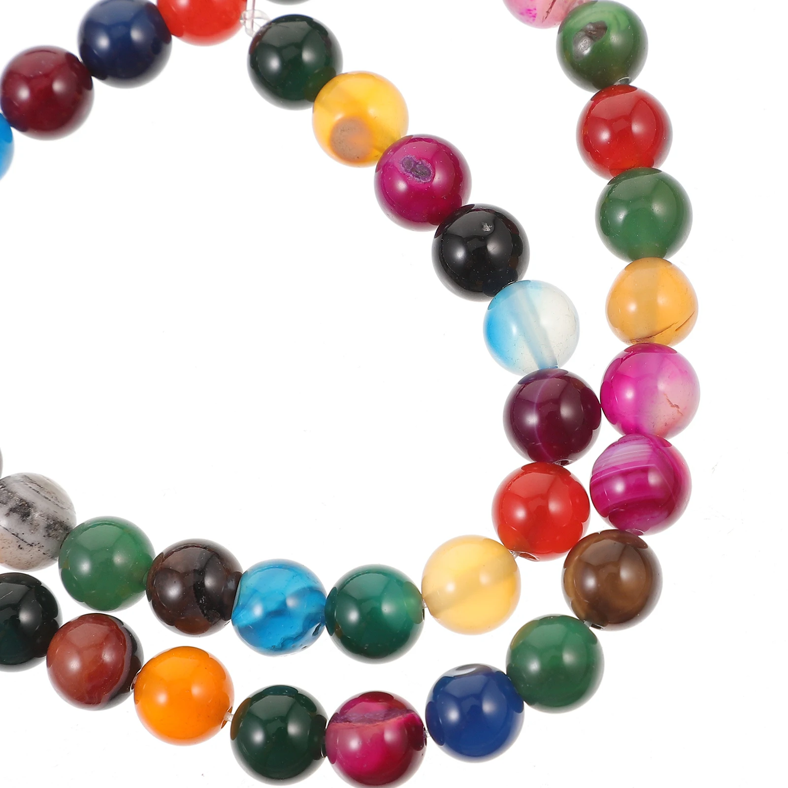 2 سلاسل العقيق سوار الخرز والمجوهرات الزخرفية الحجر الطبيعي Diy بها بنفسك صغيرة لصنع الأساور