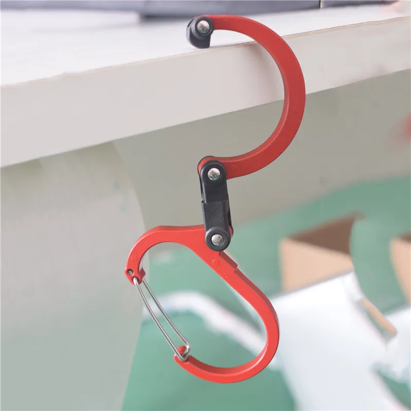 Hybrid Gear Clip - Carabiner Rotating Hook Clip Non-Locking Strong Clips For Camping Fishing Hiking Travel Backpack Out image 6