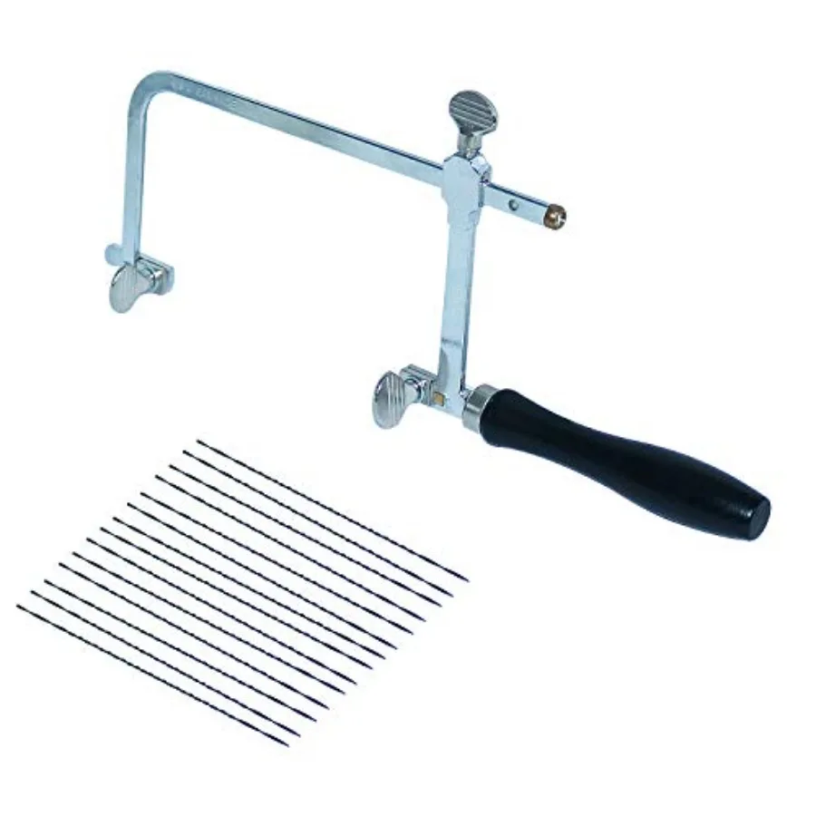 

Jewelers Saw Frame Set with Blades 12 Pieces Small Jewelry Saw Frame Kit Adjustable Cutting Tools