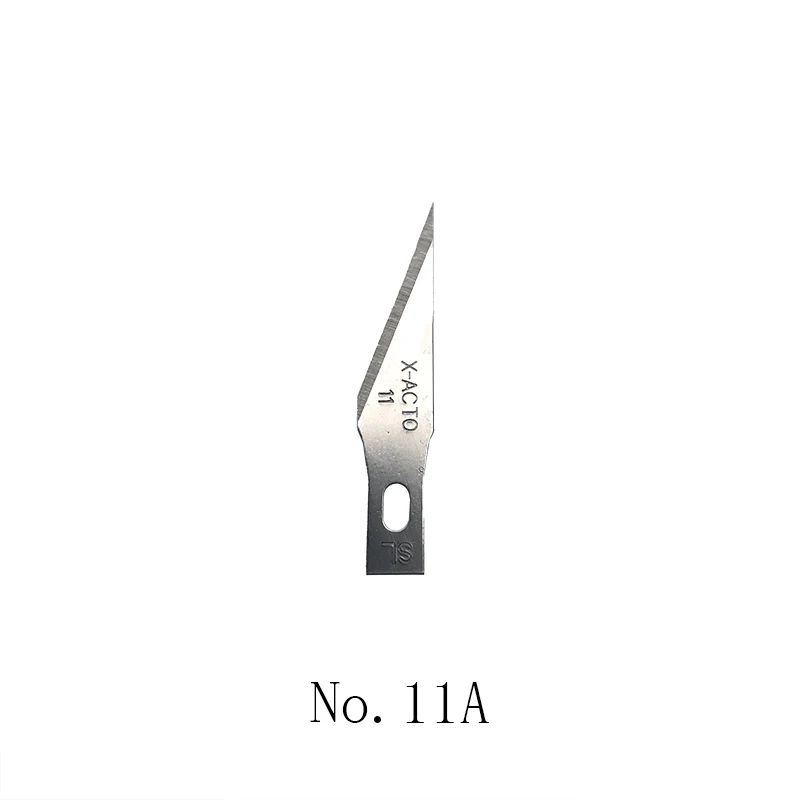 10pcs #11 3 4 4A 16 17 Blades Engraving Non-Slip Metal Scalpel Knife Kit Cutter Craft Knives for Mobile Phone Repair Hand Tools