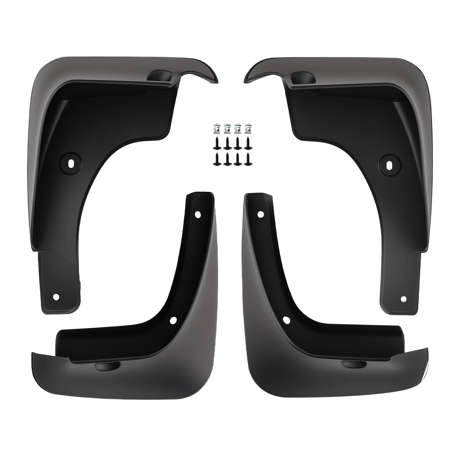 

Black Mud Flap Guards for Toyota Camry Base/LE/XLE Sedan 2002-2006 w/Fixings