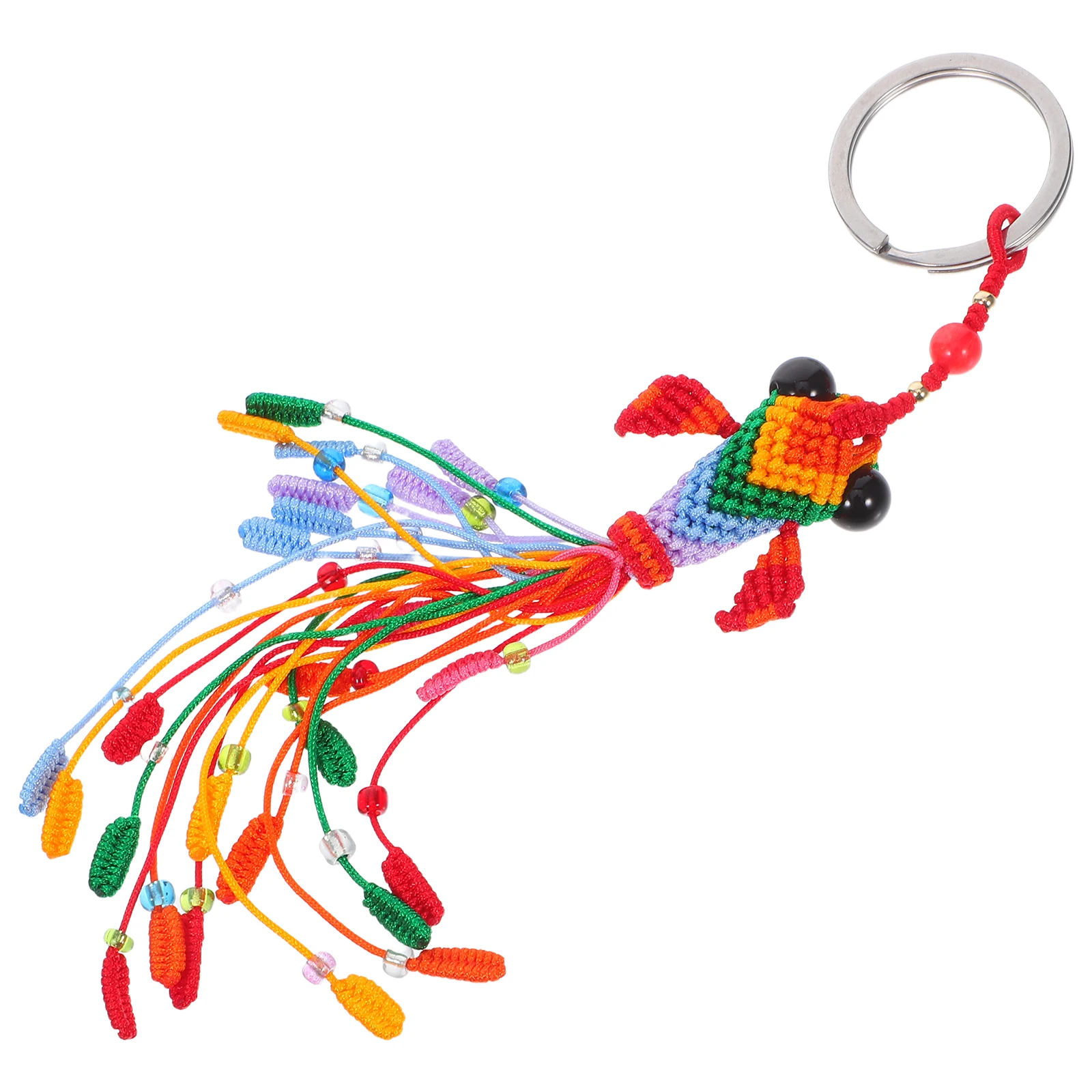 

Handmade Woven Goldfish Ornament Pendant Chinese Knot Lucky Fish Charm Unique Carp Decoration for Home Bag Accessories