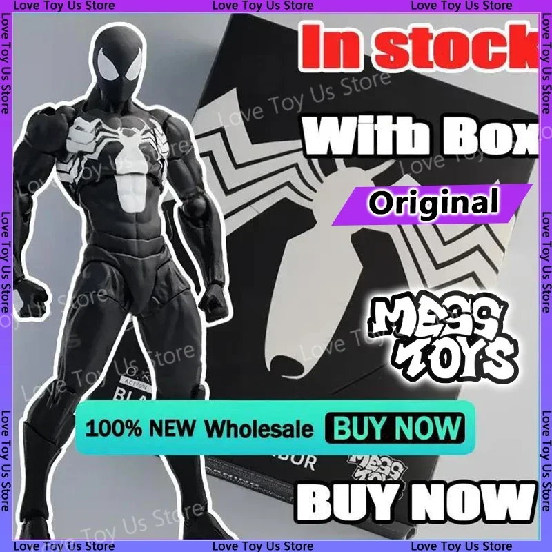 Figurka Spider-Mana Mess Toys - Symbiot Czarny Strój i Scarlet Spider, model anime, na prezent - dostępna od ręki