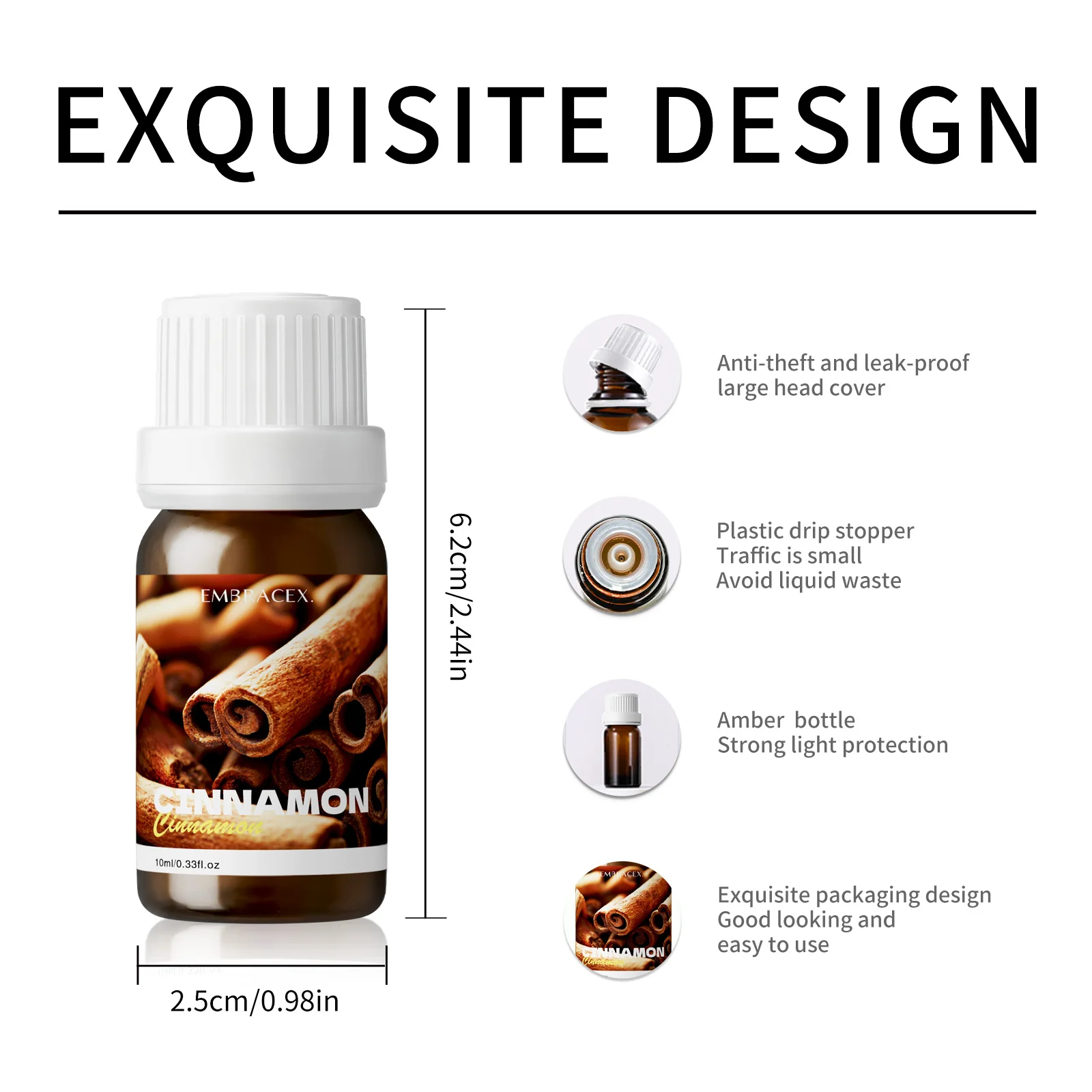 10ml Cinnamon Oil Pure Plant Essential Oils Cinnamon Bark Essential Oil Candle Making Spicy Sweet image 2