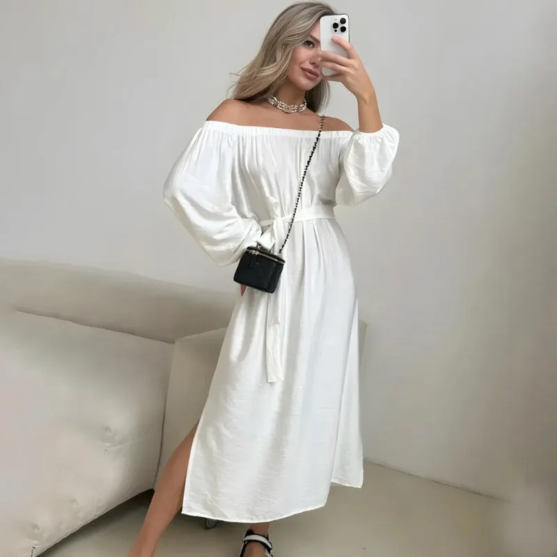 

Элегантное женское платье Talenza на одно плечо, сексуальное, однотонное, с открытой спиной, на шнуровке, для летнего пляжного отдыха, новинка 2026 года, повседневное женское платье