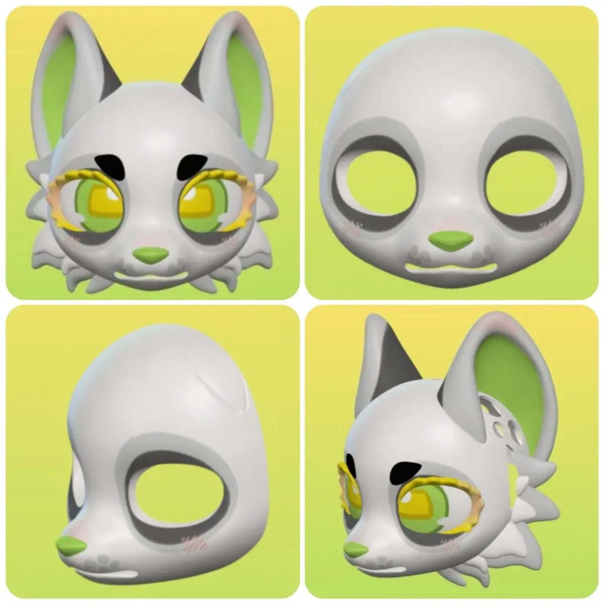 

3D печать, реалистичный стиль, меховой костюм Kemono, повязка на голову, пушистые костюмы для косплея, аксессуары, базовая маска кигуруми для косплея