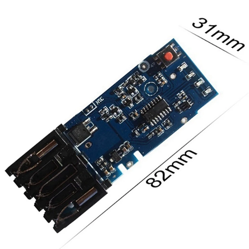 Venda quente 6 peças para m18 18v placa pcb ferramenta elétrica substituição placa de circuito de proteção de bateria de lítio azul