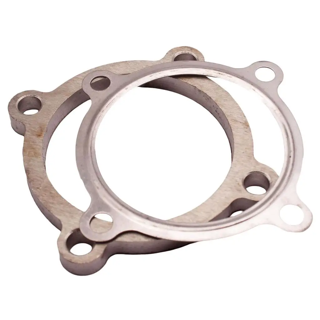 Mild Steel Turbo Exhaust Downpipe Flange & Gasket fit for Garrett T3 T4 GT30 3 INCH 4 Exhaust Downpipe Flange + Gasket for GT35