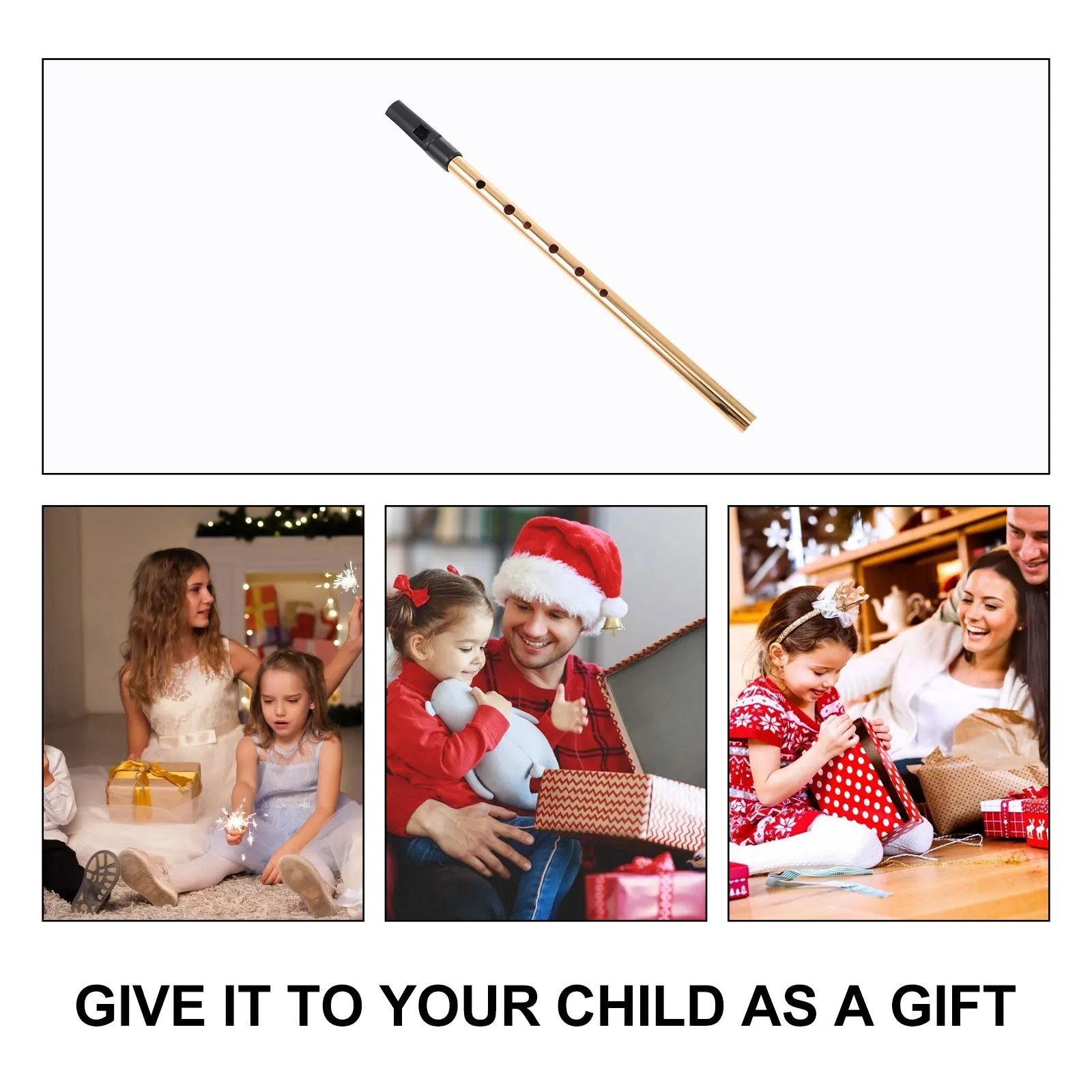

D Key Flute Clarinet Soprano Recorder Metal Treble Flute Mini Children Beginner Six hole Musical Instrument Baby Toy Gifts