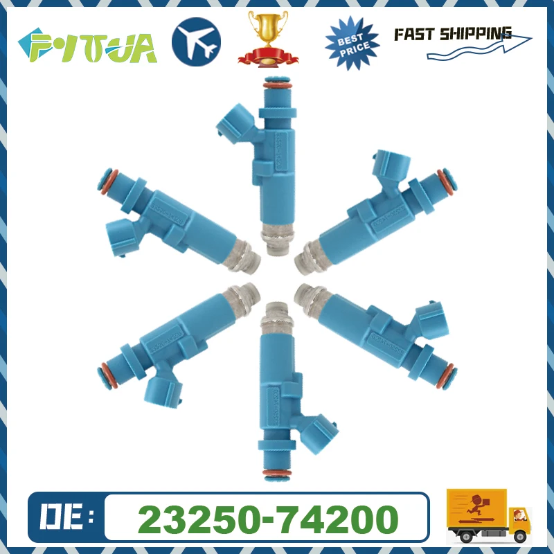 

6pcs Fuel injector 23250-74200 23209-74200 For Toyota 540Cc SXE10 IS200 RS200 Celica MR2 ST205 1JZ JZX100 JZX110 1JZGTE