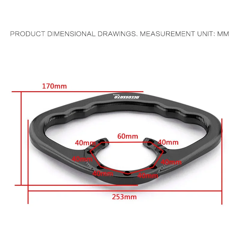 7 agujeros para Honda CBR400R CBR500R CBR 400R 500R empuñaduras de pasajero motocicleta empuñadura mano barra agarre de